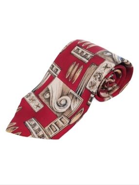 Vintage Silk Michael Austin Tie | EUC | Burgundy & Tans